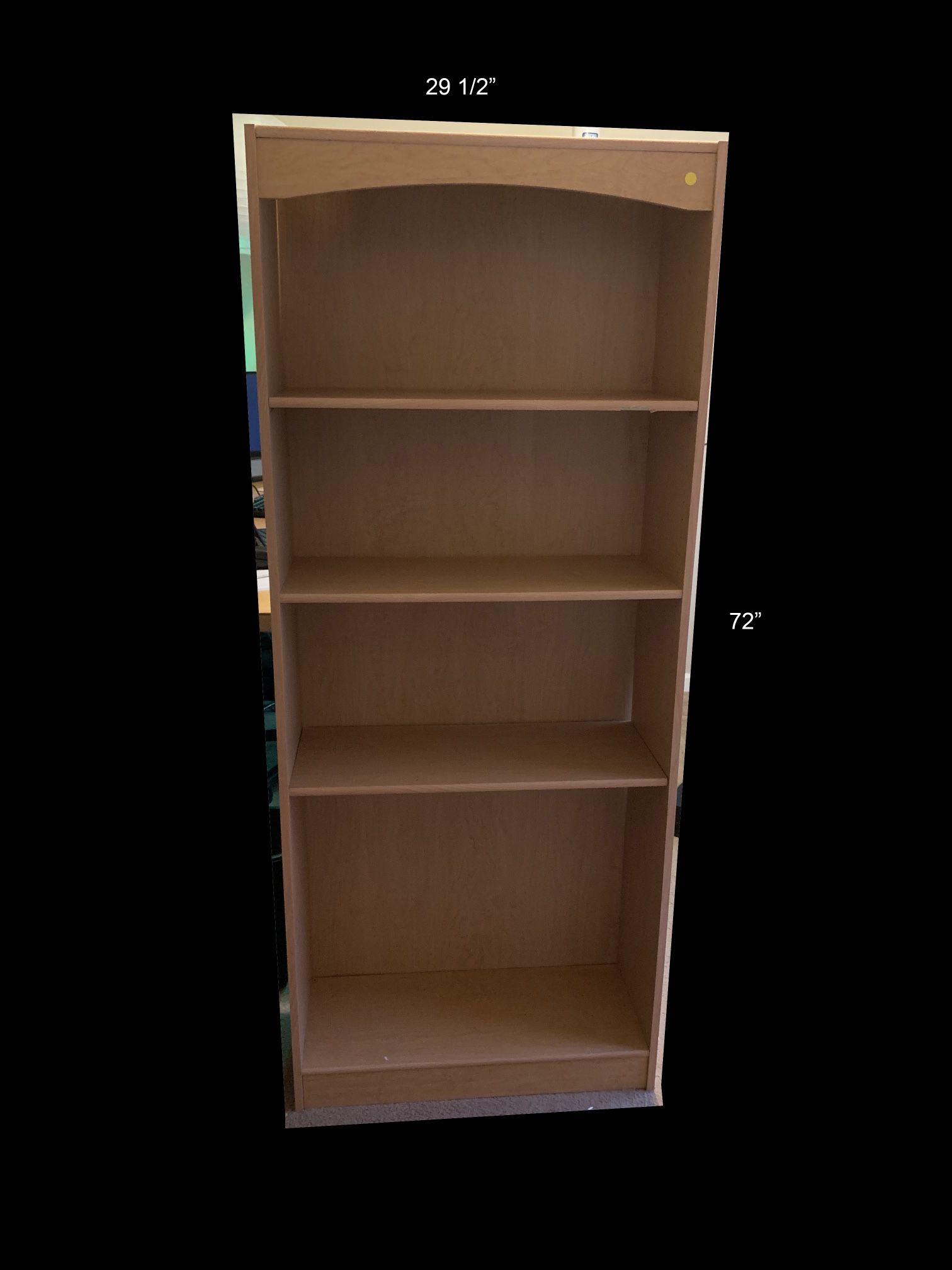Oak Finish Laminate Bookshelf (2 Available)