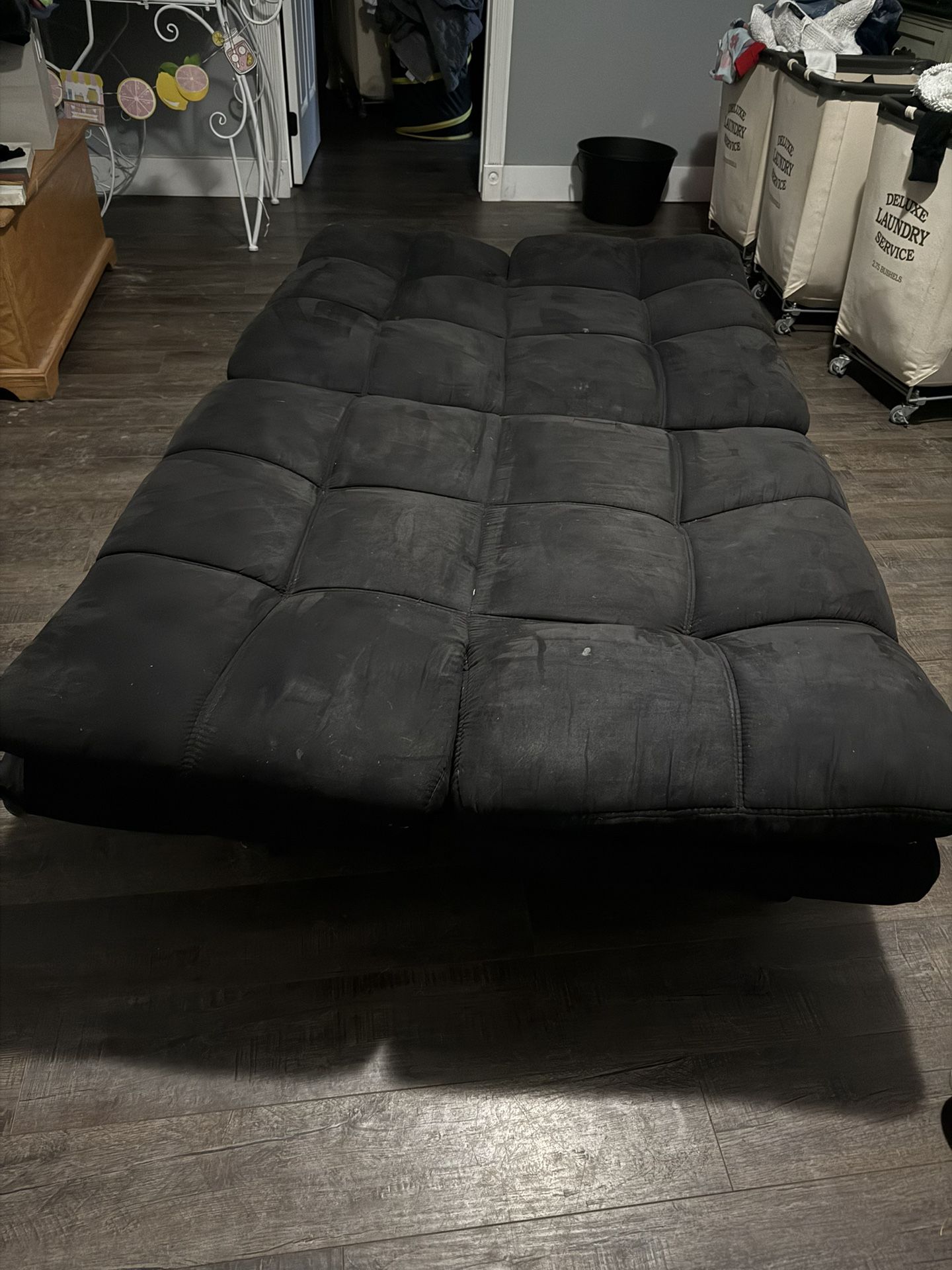 black adjustable couch