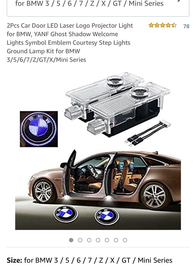 2pcs Led Car Door Light Projector Shadow Lamp For BMW 1 3 5 6 7