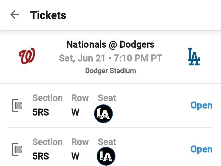 2 TIXS - DODGERS VS NATIONALS - RESERVE MVP 5 - EXTRA LEG ROOM - SHADE -Ice Cube Bobblehead - $125 Each.