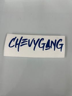 Blue Chevy Gang 1 Pcs Vinyl Sticker