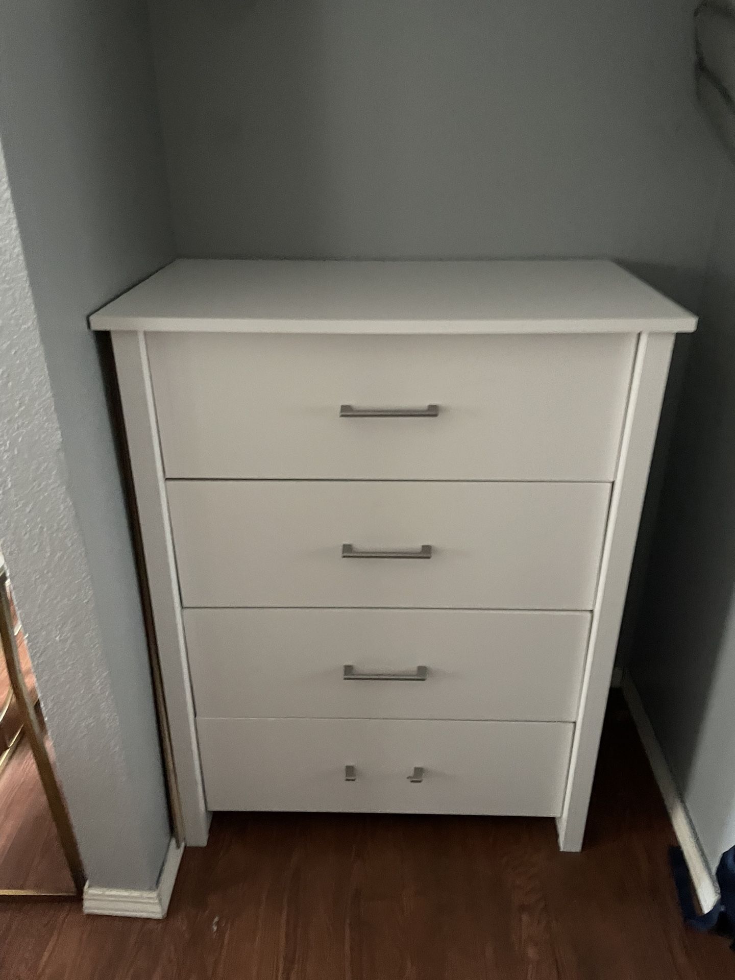 White Dresser 4 Cabinet 