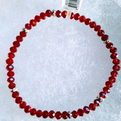 Dark Red Crystal Stone. ♥️ Bracelet.🆕 