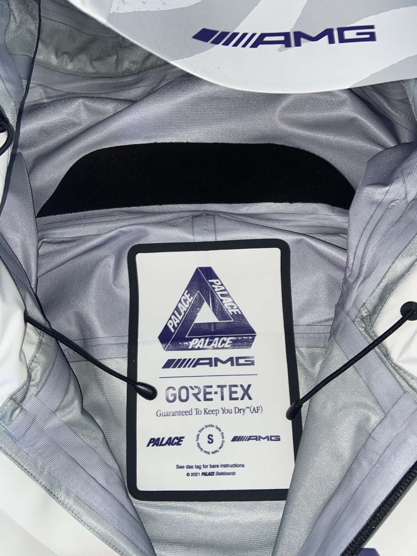 Palace AMG Mercedes Gore Tex Jacket 3M Small White IN HAND for 