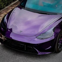 Full Roll of Midnight Purple PET Vinyl Wrap