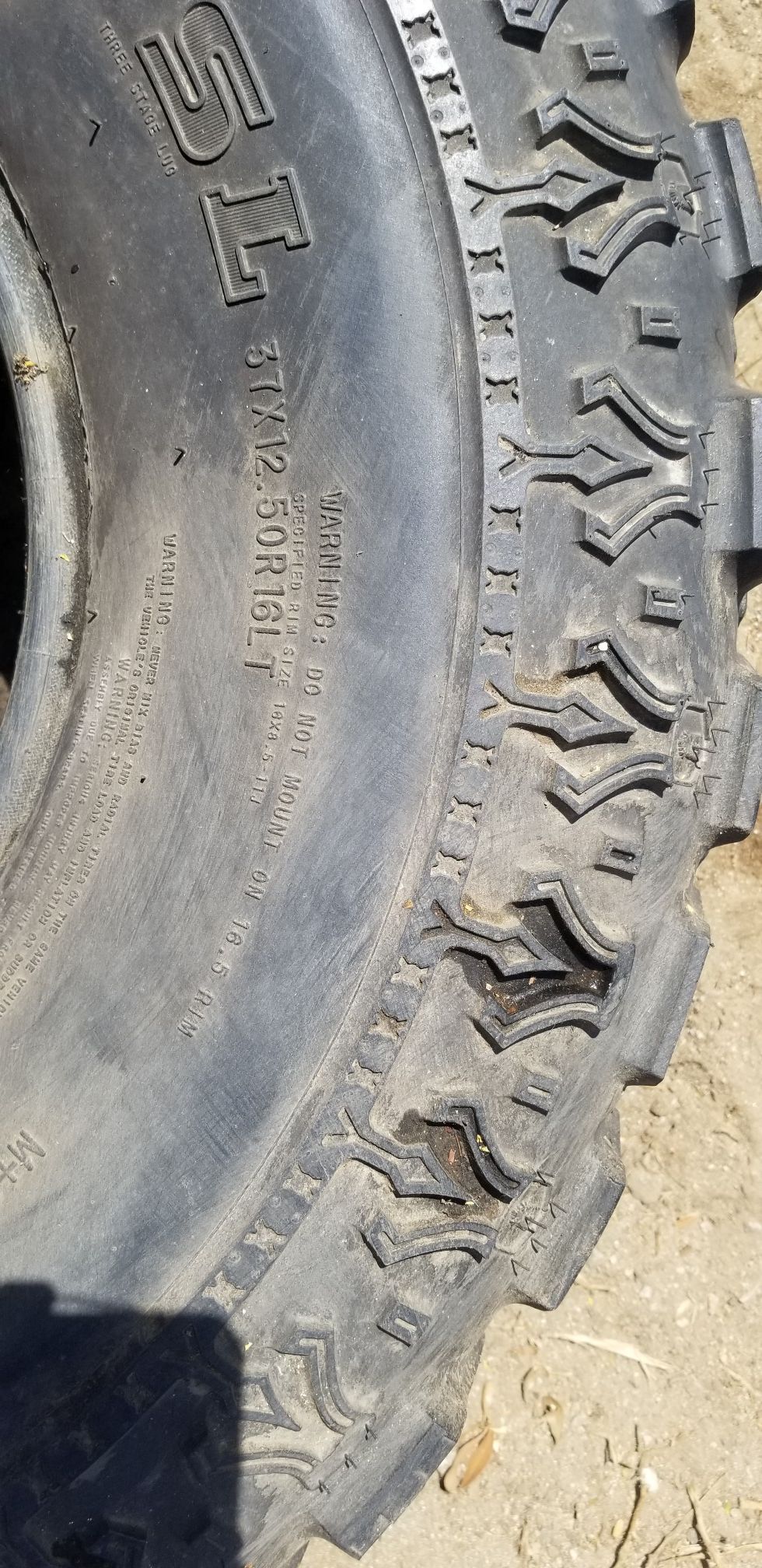 Radial super swamped tire
