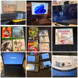 Xbox one, Nintendo DS lite, laptops, tv and more!!
