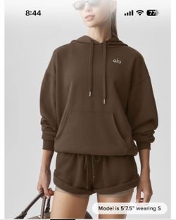 Alo Yoga accolade Brown Pullover Hoodie