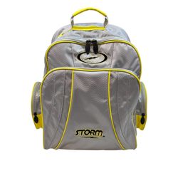 Storm Rascal 1-Ball Roller bowling bag in a grey and lime yellow color