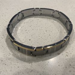 Tungsten - Gold Trim Bracelet 