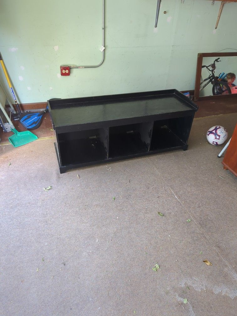 Black Wood TV Console Stand 