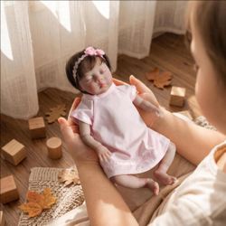 10" Mini Realistic Reborn Baby Doll Sleeping Newborn Girl Dolls
Lifelike Newborn Girl with Cloth Body & Vinyl Limbs,Rooted Hair,Closed Eyes & Pink Out