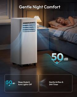 New 8000 Btu Portable Air Conditioners, 3 in 1 Portable AC with Cool, Dry, Fan Modes, Quiet Air Conditioners with 24H Timer & Sleep Modes, with Remote