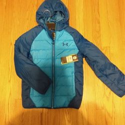 ****New With Tag*** Boys Size YSM Under Armour Blue Coat