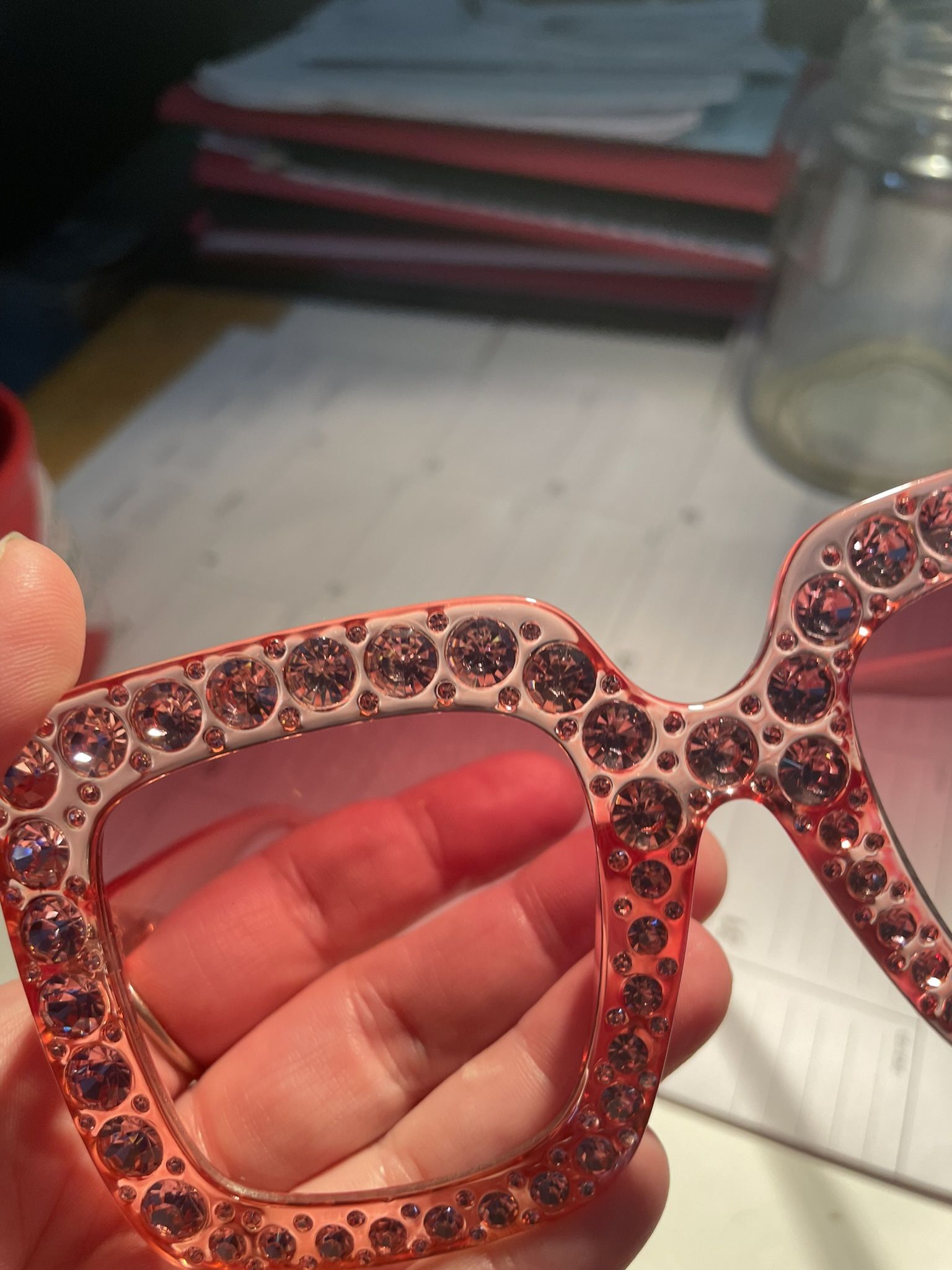 Bling Luxury Heavy Pink Crystal Sunglasses Rhinestone Identical To Gucci Gg 0145 With Out Logos for Sale in Dallas TX OfferUp