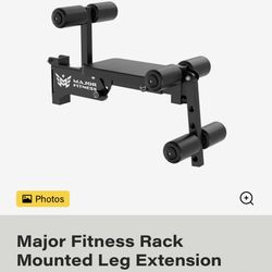 100$ Brand New/ Newly Assembled Major Fitness Rack Mounted Leg Extension