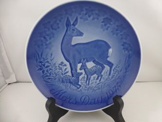 Bing & Grøndahl B&G 1975 Mother's Day Plate Mors Dag Deer Fawn Denmark - Q5