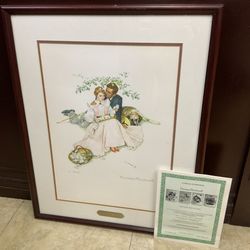 Norman Rockwell Litho Print Numbered and Signed