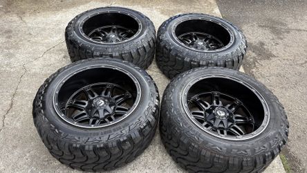 20x12 FUEL DEEP DISH RIMS AND TIRES,6 lug universal