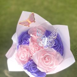 ribbon roses