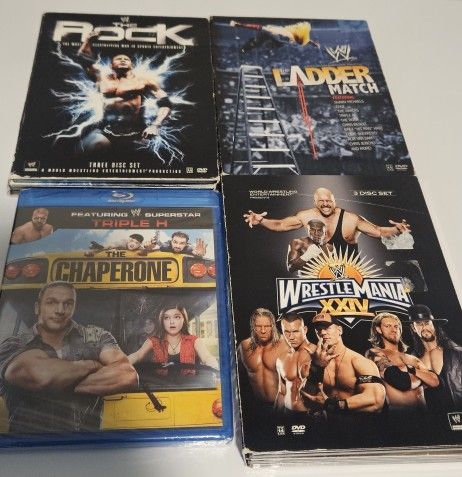 WWE DVD's and blu-ray.