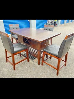 Tall dining table chairs