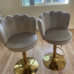 Velvet Bar Stool Set