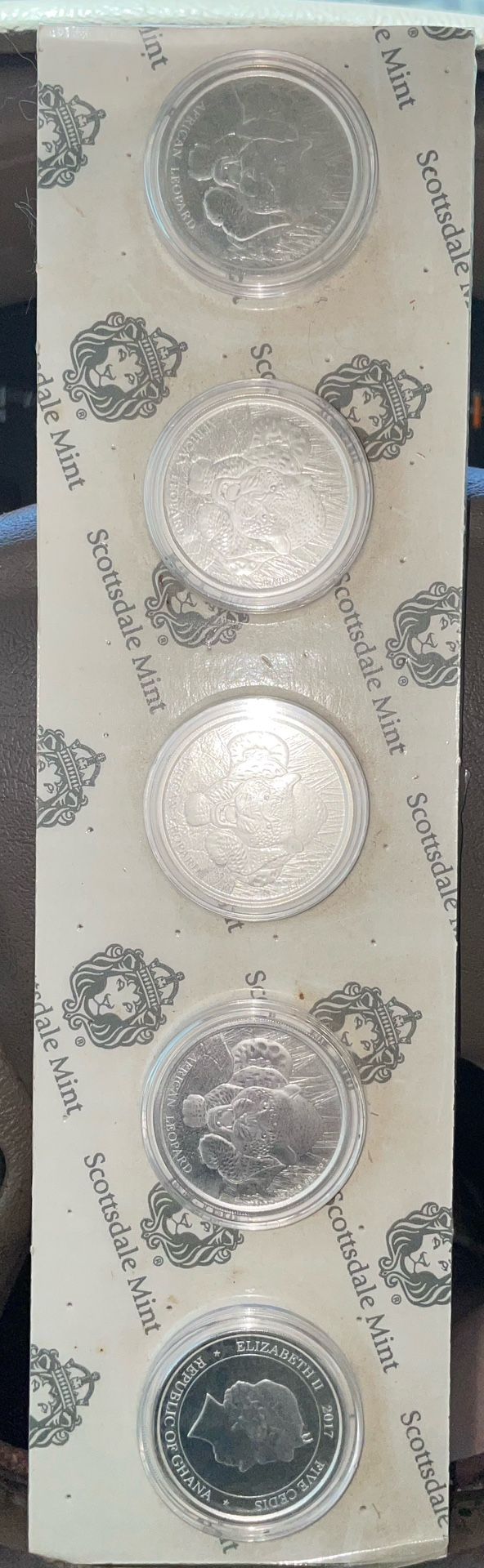 2017 African Leopard Republic Ghana Mint 1 Ounce Silver Round