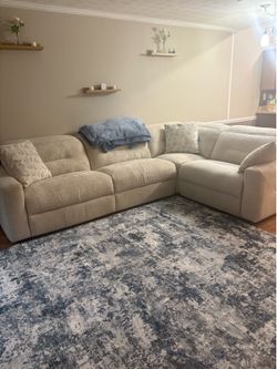 Tan power, reclining sectionals