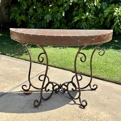 Rustic Metal Console Table – Tuscan / Mediterranean Style