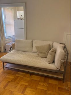 IKEA EKEBOL 3-Seater Sofa with Pillows and Shelves
