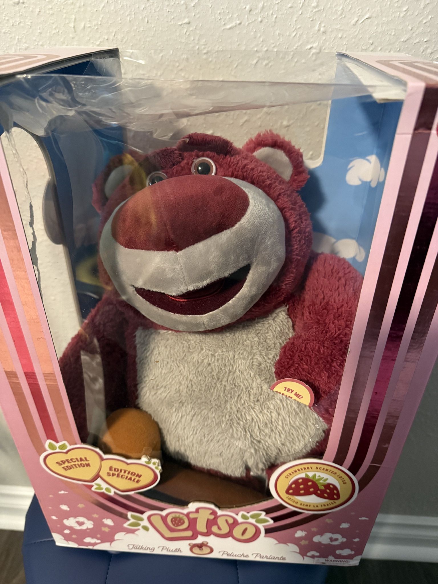 Lotso Toy Story 3 Disney Special Edition Strawberry Scented Talking Plush Bear