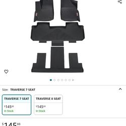 Rillec Chevy Traverse Rubber Floor Mats