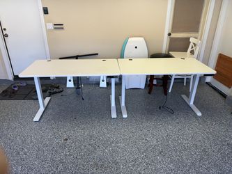2x Autonomous Electric Standing Desks - White