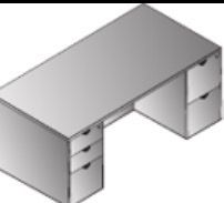 Double pedestal desk