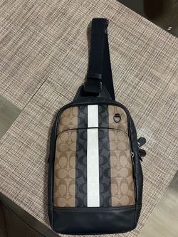 Authentic Leather Coach Signature Graham Sling Bag C3229
