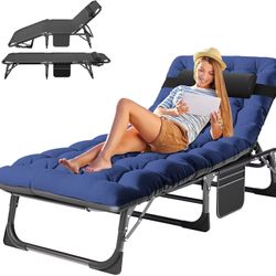 Folding Lounge Chairs for Outside Portable Beds or Cots for Sunbathing Beach Poolside