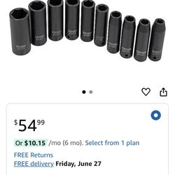 Craftsman Evolv 10 pc. Deep Impact Socket Set: 1/2-Inch Drive; MM (Metric)