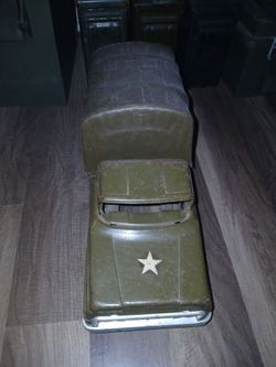 Old military metal Tonka truck