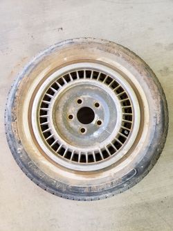 Single 5 Lug Vintage 15" Rim Western Wheel 5 x 4.75