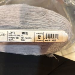 Luxe Cuddle Velvet Fabric  Steel Color 