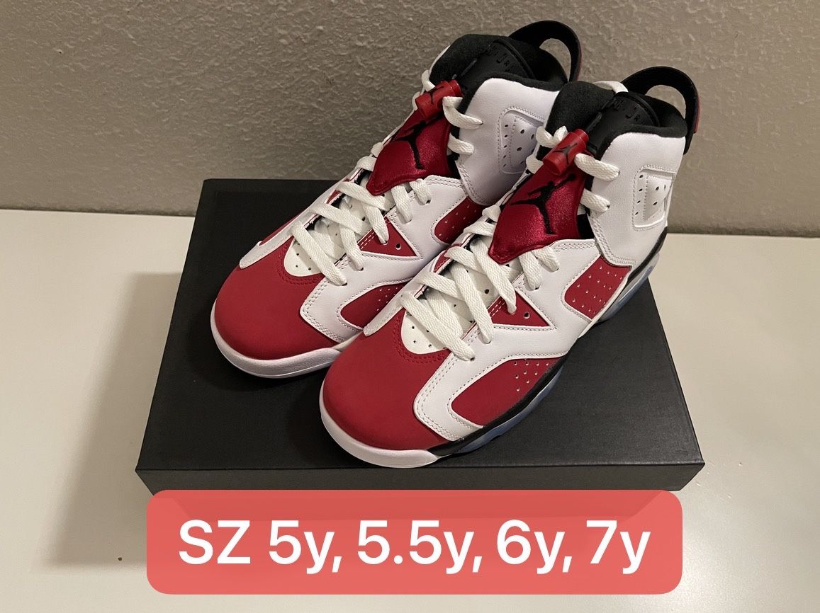 Brand New Jordan 6 Carmine GS 5y, 5.5y, 6y, 6.5y