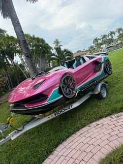 Lambo SVJ JetCar W trailer