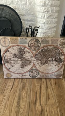 Vintage World Map Canvas Wall Art