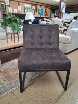 Grey accent chair