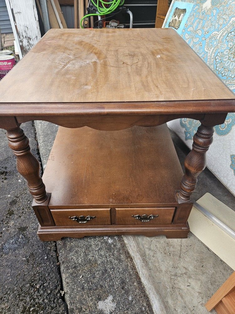 Wooden End Table