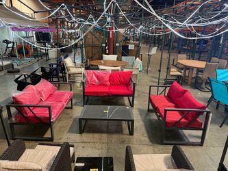 Moving Sale!! Only $375 assembled 4pcs outdoor aluminum set in Red