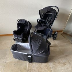 Nuna Mixx Stroller With Car Seat And Bassinet 