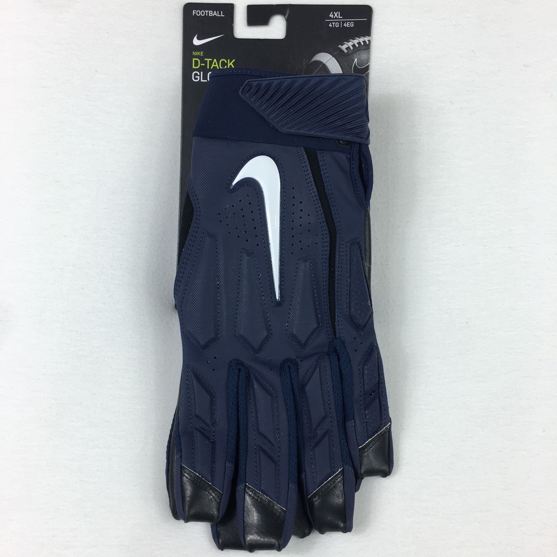 Nike D-Tack 6.0 Lineman Padded Football Gloves Navy Men's Size 4XL
