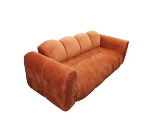 BRAND NEW 8ft sofa or 66x108 BED DAY SOFA, ORANGE FABRIC. CUSTOM MADE AVAILABLE